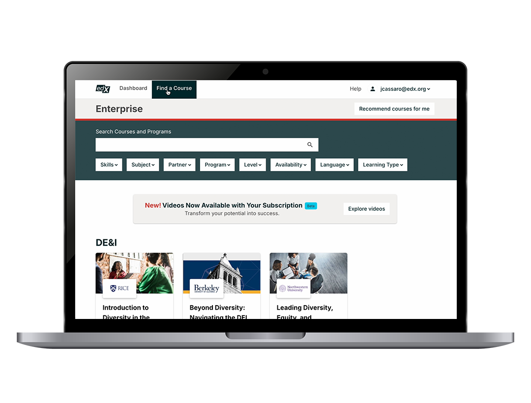 Find Videos in the Self-Paced Course Library