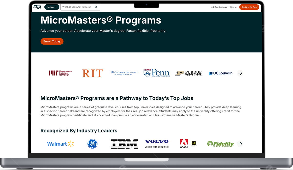 edX MicroMasters website